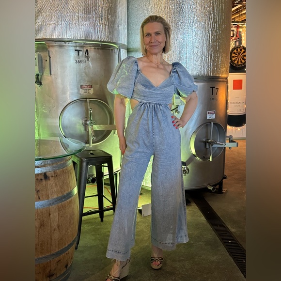 Vici Pants - Vici Light Blue Denim Jumpsuit - EUC - Large - CGM Viral